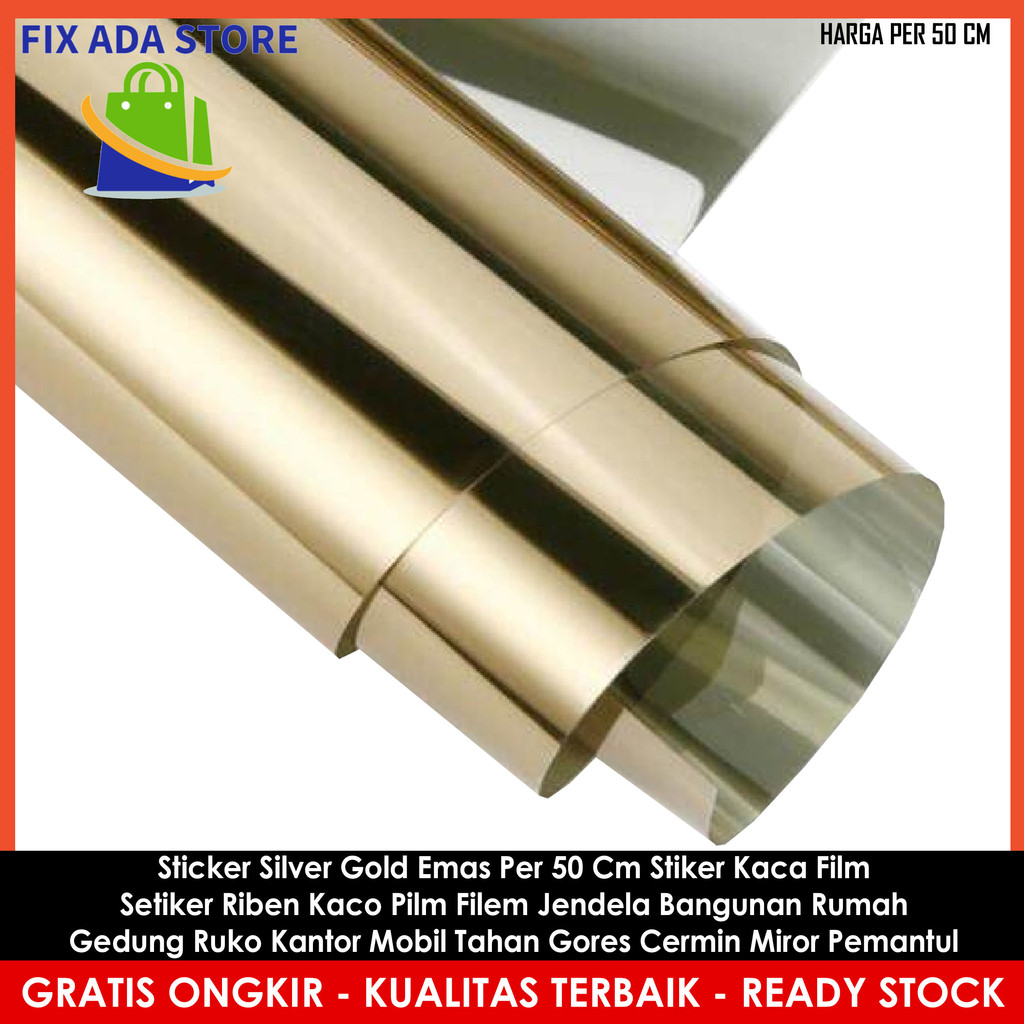 Jual Stiker Sticker Setiker Riben Kaco Kaca Film Silver Gold Emas Per ...