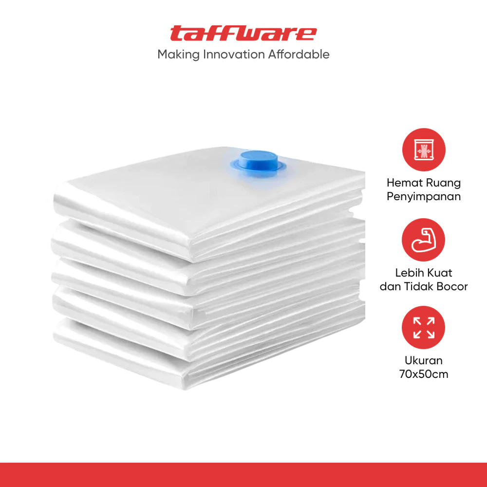 TaffPACK Kantong Plastik Pakaian Vacuum Bag 70x50cm - YK-1000