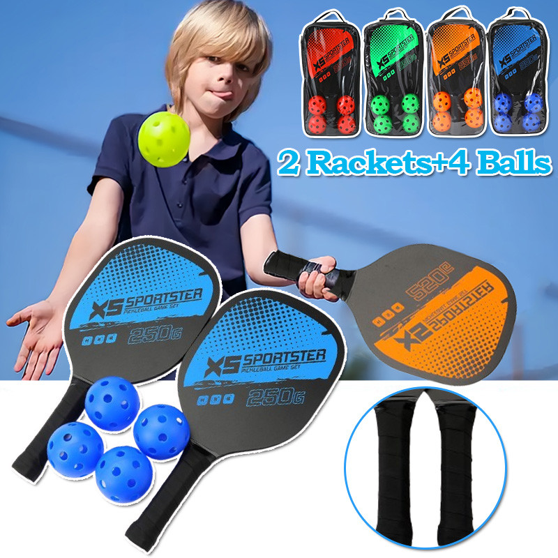 Jual Pickleball Racket Set 2 Rackets + 4 Balls + Bag Paddle Pickleball ...