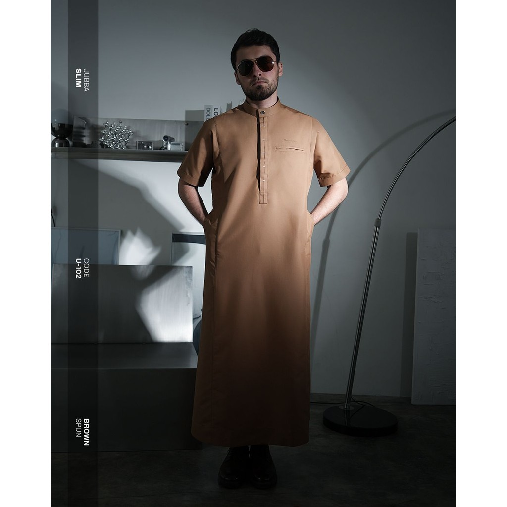 Jual SAMASE Jubba Saudi Slim Lengan Pendek - U102 | Shopee Indonesia
