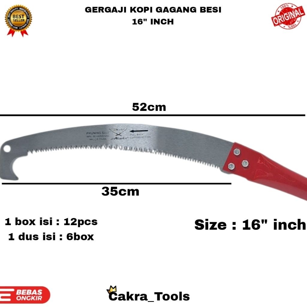 Jual GERGAJI KOPPI GAGANG BESI 15