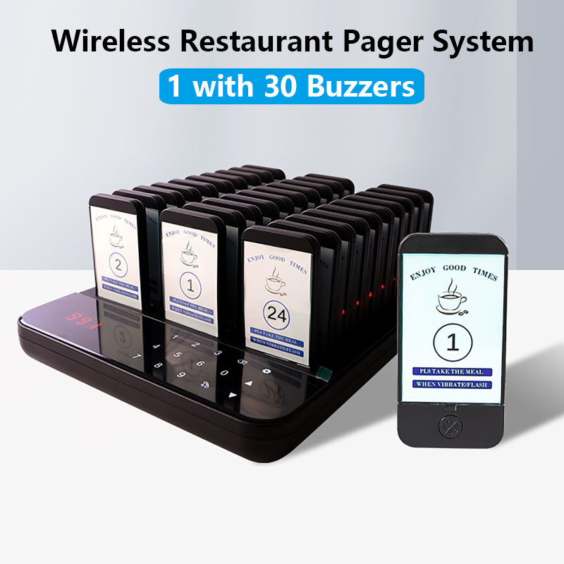 Jual Wireless Restaurant Pager System Waterproof Queue Paging Calling ...