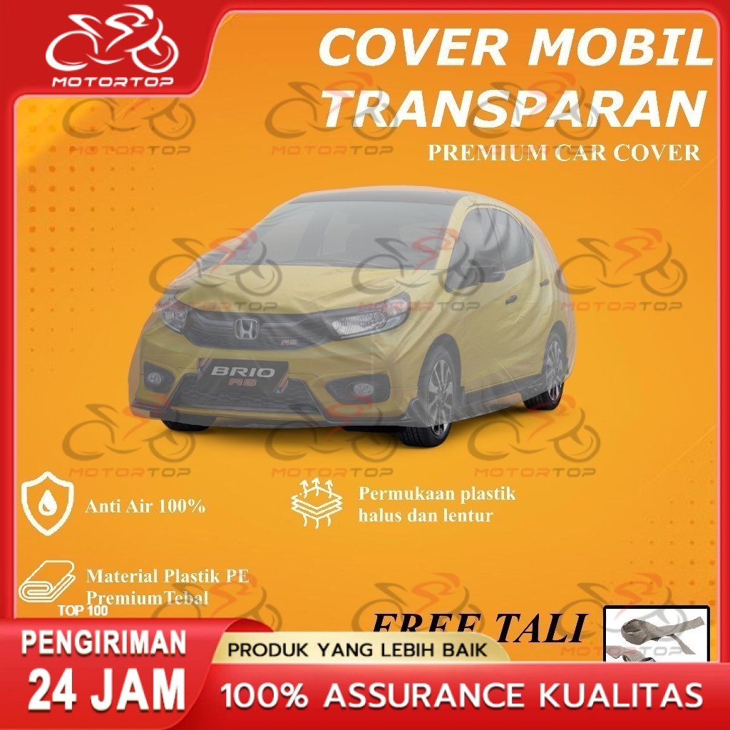 Selimut Sarung Cover Mobil Agya Ayla Brio March Swift Datsun Go Mirage Plastik Transparant Bening