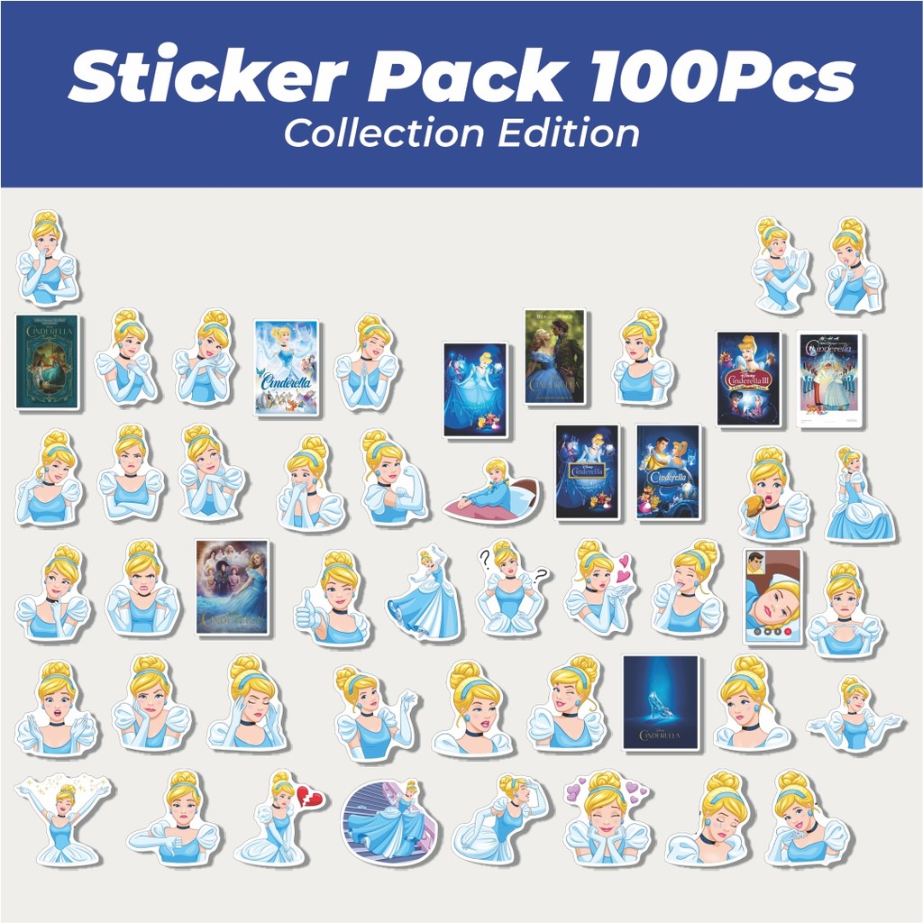 Jual Hot Stiker Princess Cinderella Lucu Anti Air Stikers Berperekat ...