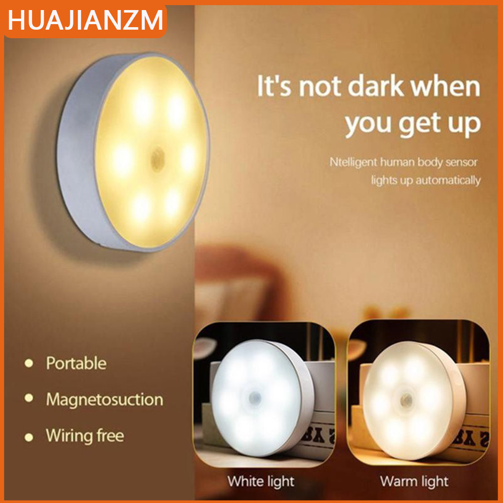 Jual Motion Sensor Light Led USB NightLights Rechargeable Lamp for ...