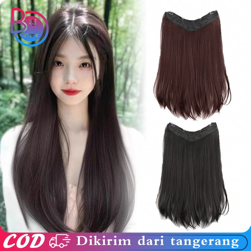 Jual Hair Clip Layer Rambut Palsu Lurus Panjang 60cm Korean Hairclip ...