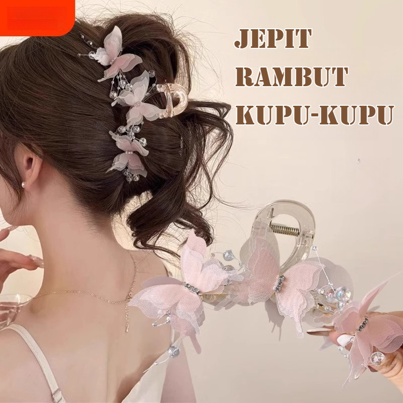 Jual Hairclip Jepit Rambut Kupu-kupu Besar Korean Style Big SIze Jumbo ...