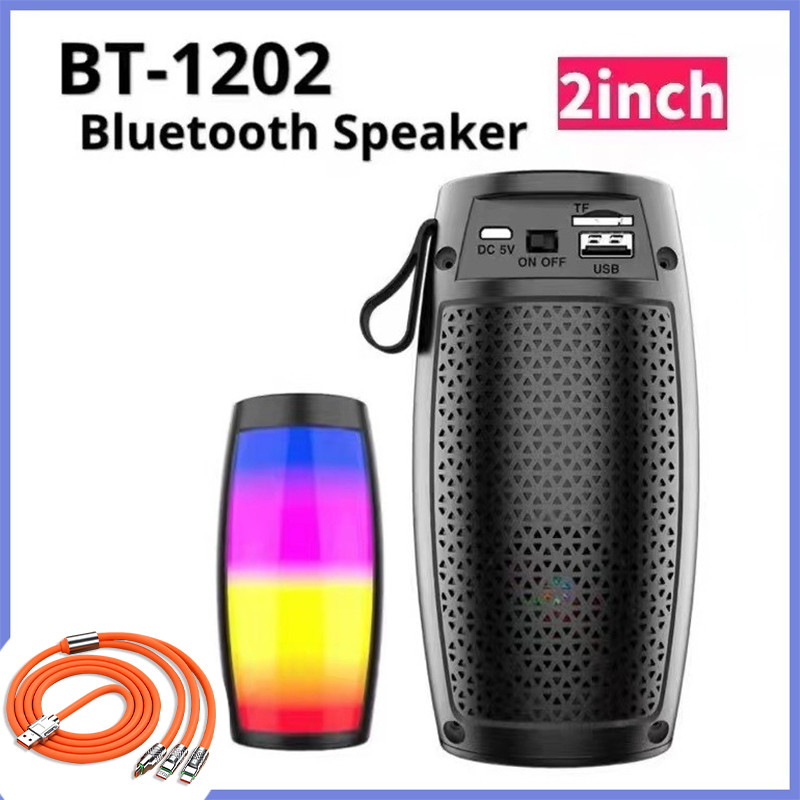 Jual ZQS1202 LED Party Lights Portable Bluetooth Speaker RGB LED Lights ...