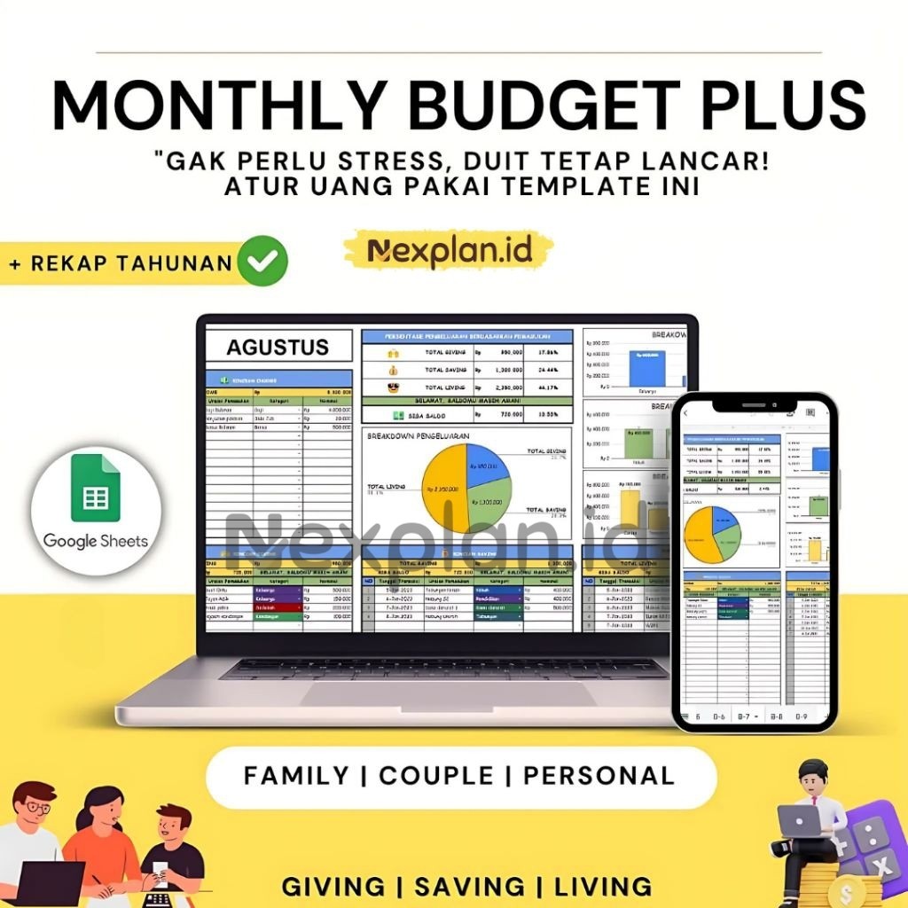 Jual Monthly Budget Plus | Planner Keuangan Bulanan Lengkap untuk Atur ...