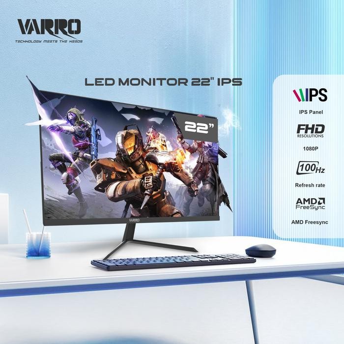 Jual Monitor LED VARRO VA22-GM100V-B / VA22 GM100V B FHD IPS 1ms 100Hz ...
