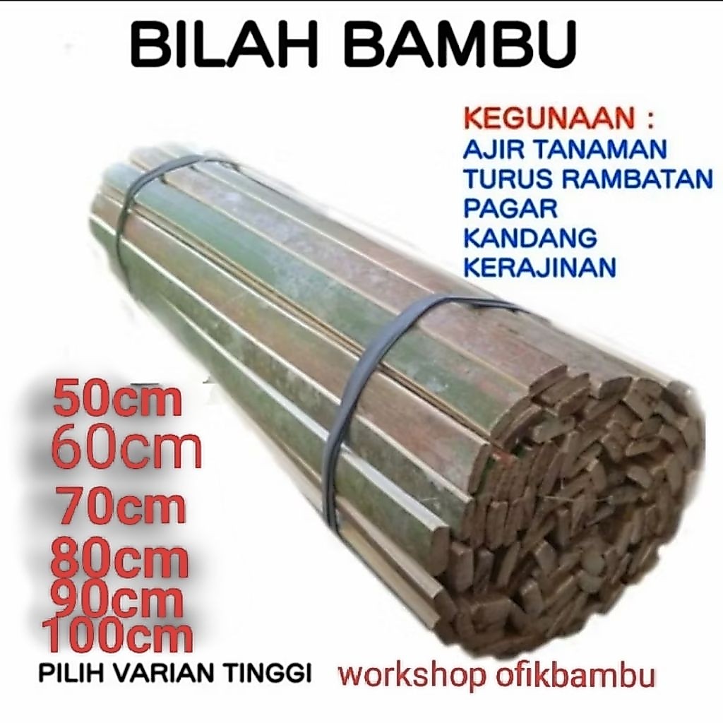 Jual BAMBU BELAH RENG BAMBU AJIR TANAMAN KANDANG HEWAN PAGAR | Shopee ...