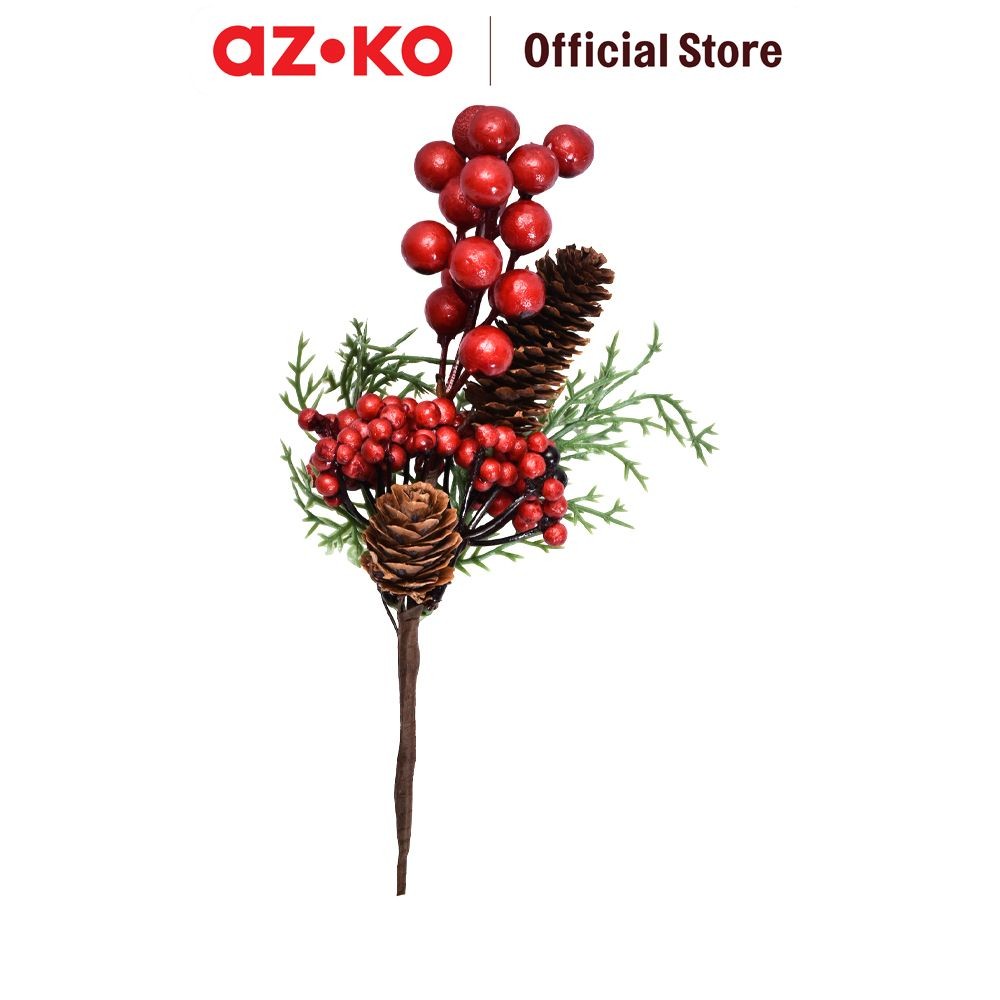 Jual AZKO Noelle 22 cm Ornamen Natal Christmas Berry - Merah Hiasan ...