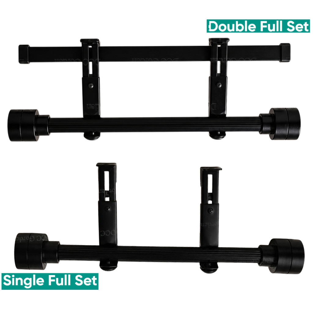 BATANG GORDEN BESI TIANG GORDENG HORDENG JENDELA MINIMALIS AESTHETIC SINGLE DOUBLE FULL SET