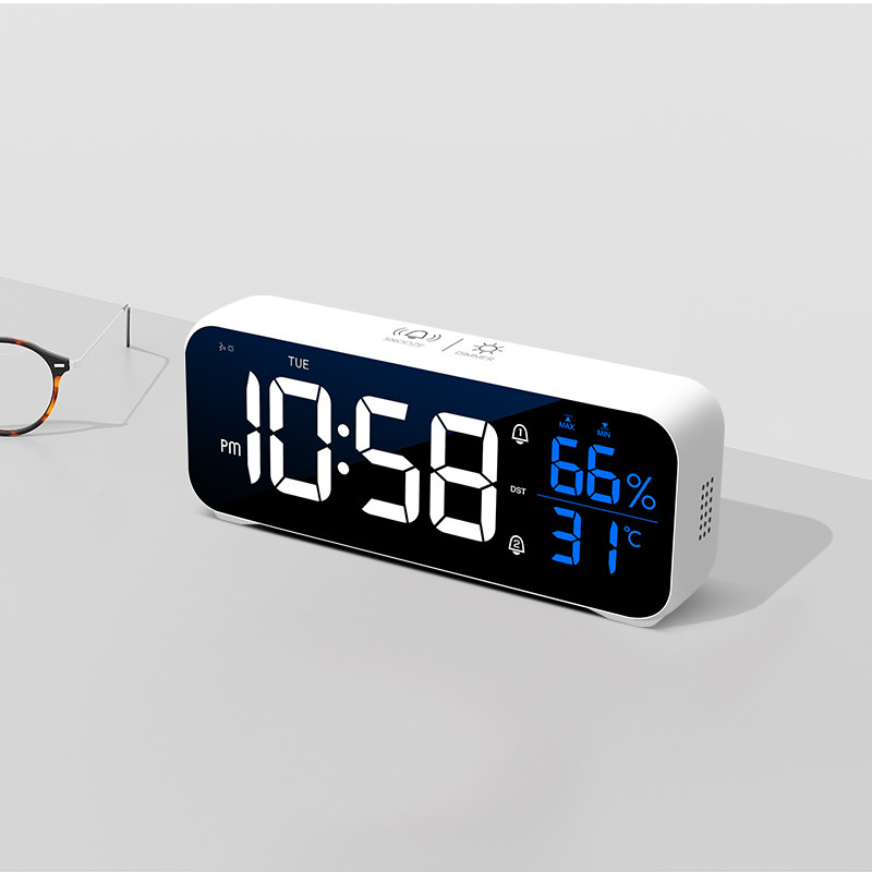 Jual Digital Alarm Clock Table Electronic Clock with Temperature ...