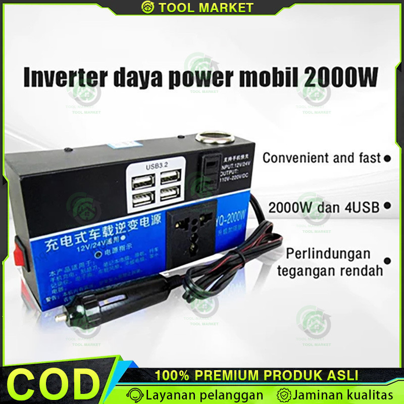 Jual 2000W Modified Sine Wave Inverter Frekuensi Tinggi Mobil Power ...