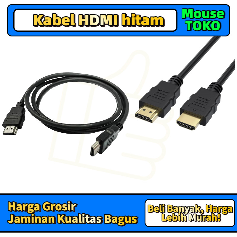 Jual [TOKO_MOUSE] kabel HDMI hitam 1.5m | Shopee Indonesia