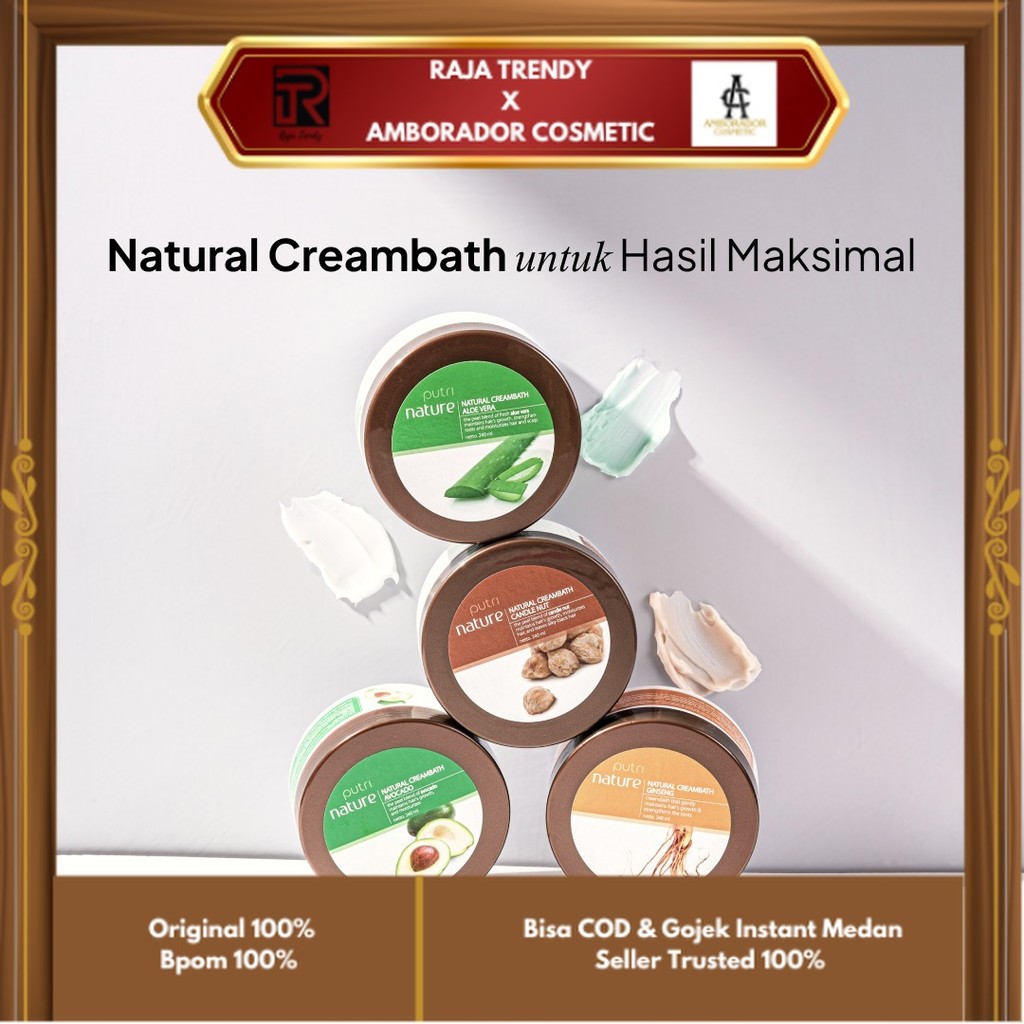 Jual PUTRI - NATURE NATURAL CREAMBATH ( 240 ml ) - Masker Perawatan ...