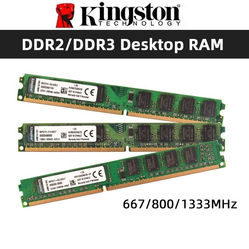 Jual Kingston Memoria RAM DDR2 2GB 800Mhz 667MHz DDR3 2GB 1333MHZ