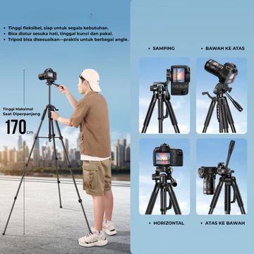 Tripod Premium Bluetooth Remote Bag Profesional Tripod HP Premium Tripod Stabil Tripod Anti