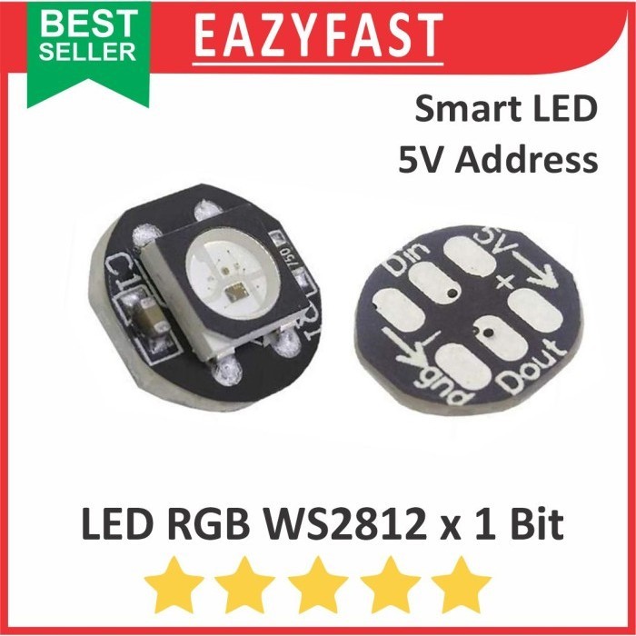 Jual Modul LED RGB SMD PCB WS2812B 5050 WS2812 WS 2812 B Smart Chip IC ...