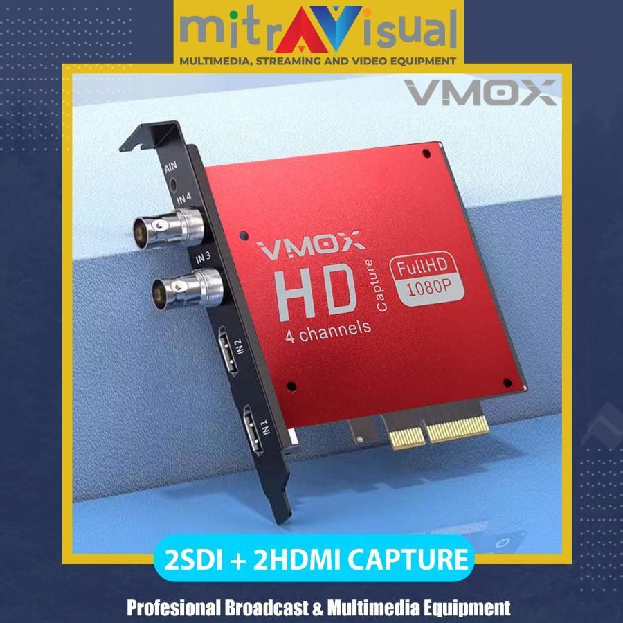 Jual VMOX 4CH 2SDI+2HDMI PCIE Capture Card 1080P Support Vmix OBS ...