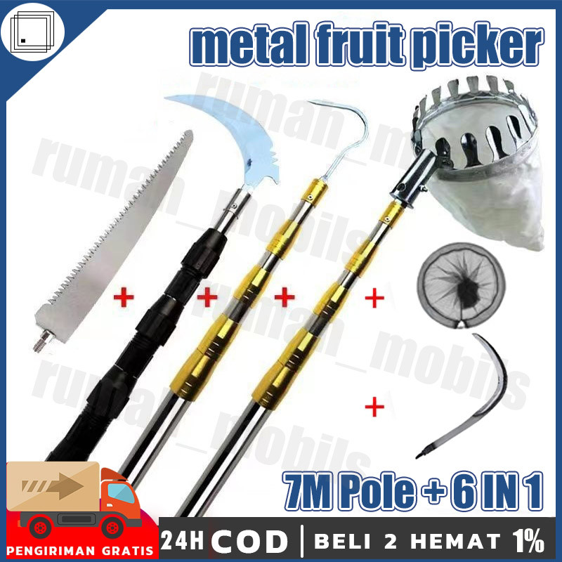 Jual 7M 6/4in1 Alat Pemetik Buah Alat Berkebun Pemetik Buah Tongkat ...