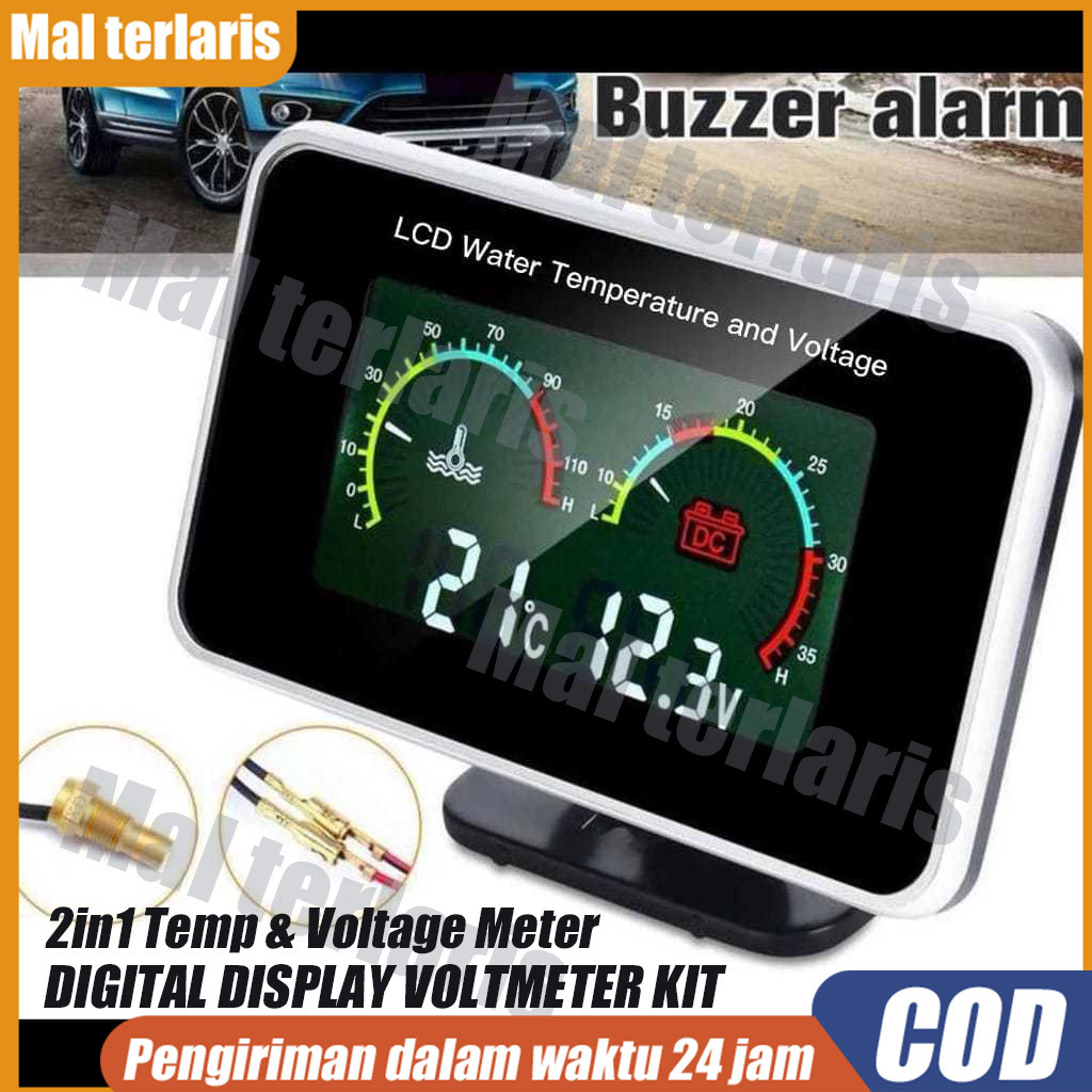 Jual 2in1 LCD Digital Pengukur Temperatur Air with Buzzer Alarm/2in1 ...
