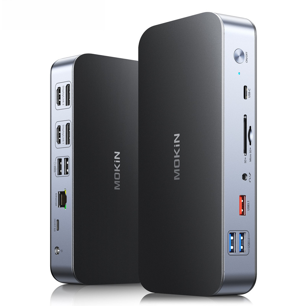 Jual MOKiN 15 in 1 DisplayLink Docking Station: 2 HDMI,2 Displayport ...