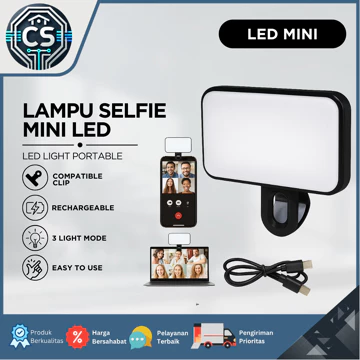 Lampu Selfie Jepit Y67 – Ring Light Super Terang Mini! Kompatibel HP Laptop
