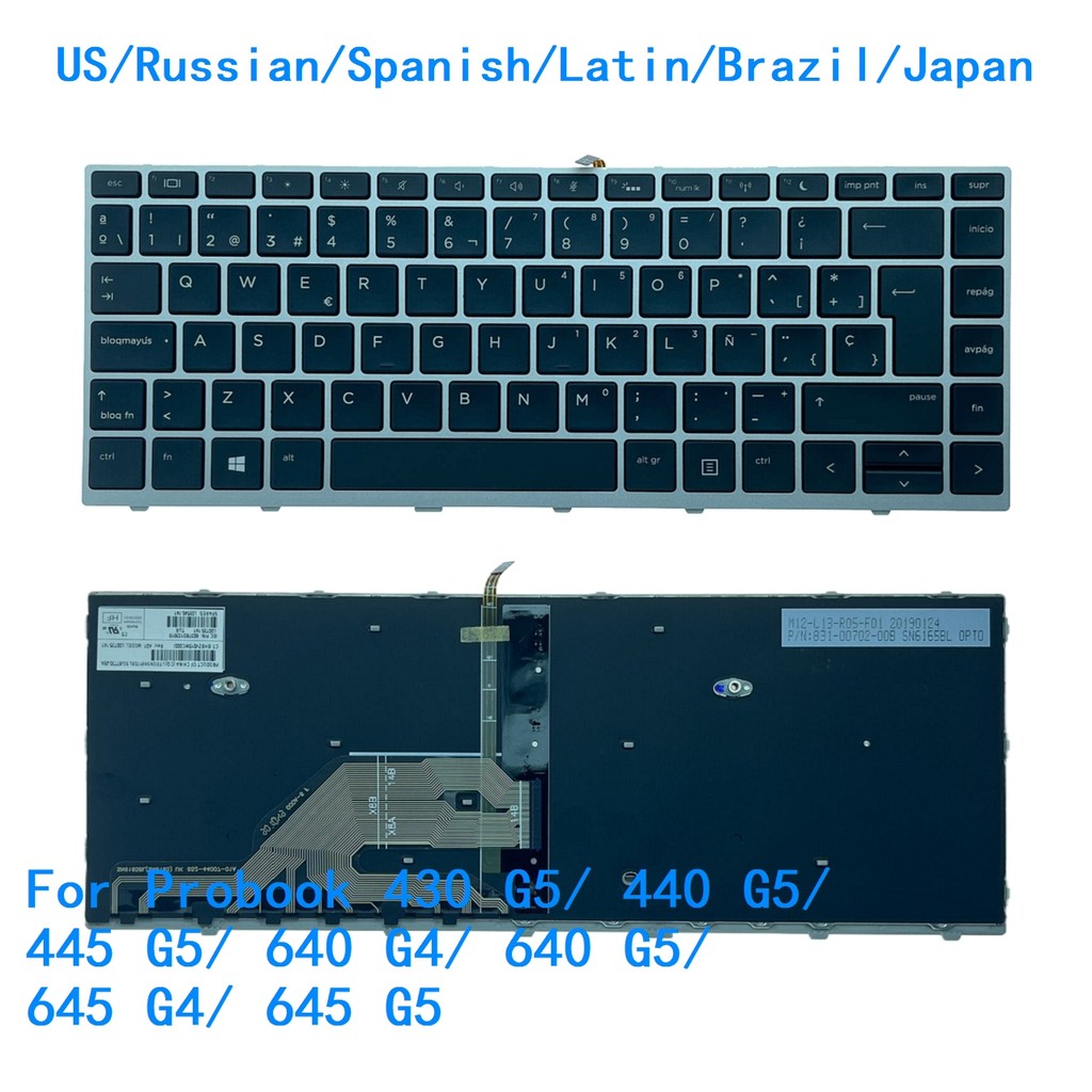 Jual New US Russian Spanish Latin Brazil Japan Backlit Keyboard For HP ...