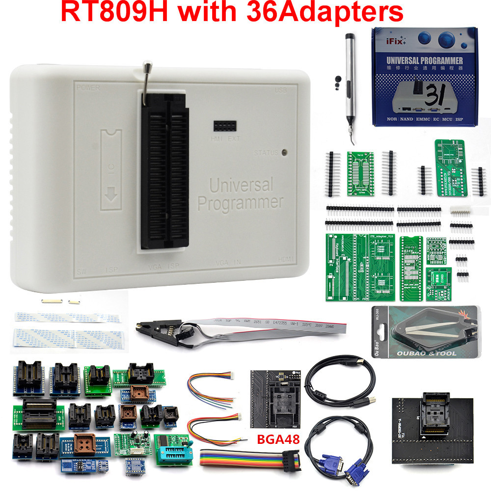 Jual RT809H Universal Programmer EMMC-Nand FLASH Programmer+ 10/16/26 ...