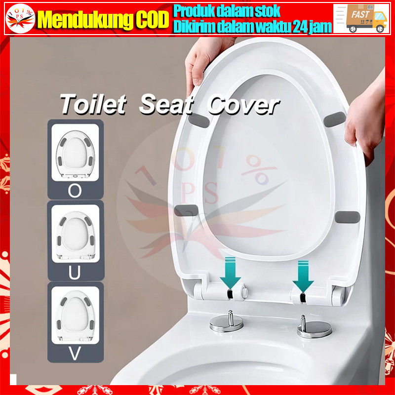 Tutup closet Toilet Cover 100% universal Penebalan 3 lapis pemasangan peralatan gratis bisa dipasang atas bawah mudah dipasang untuk wanita O Tidak akan menjadi kuning tutup kloset kloset duduk closet duduk toto toilet duduk
