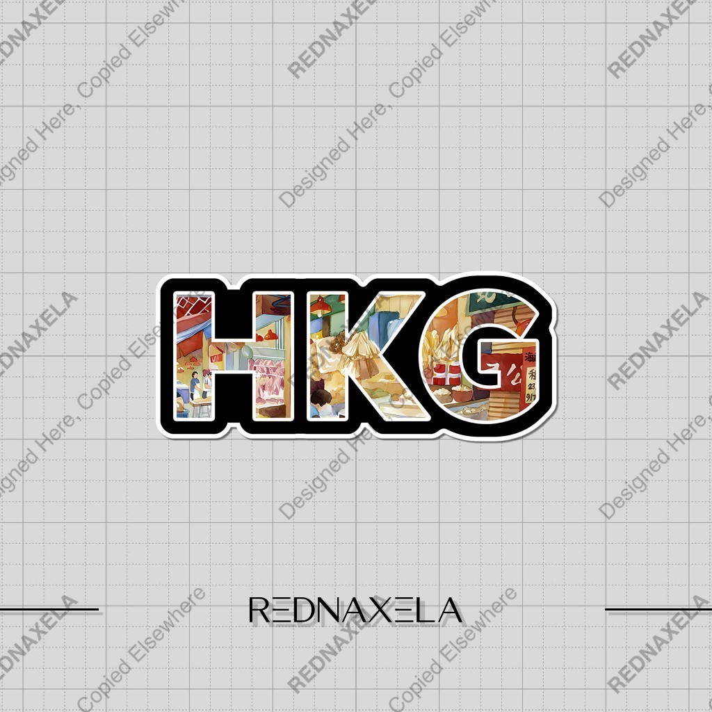 Jual Stiker Vinyl HKG Hongkong Stiker Koper Outdoor Stiker Laptop ...