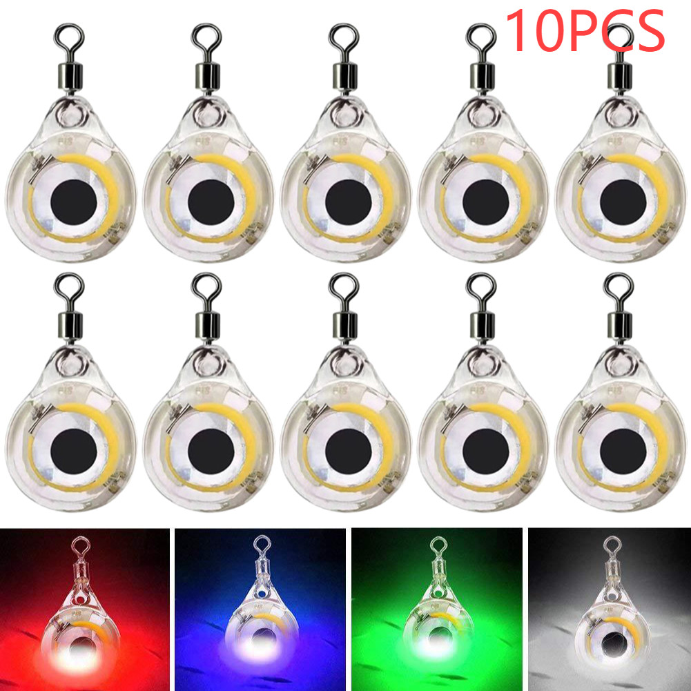 Jual 10pcs LED Attracting Fish Light Mini Deep Drop Underwater Eye ...