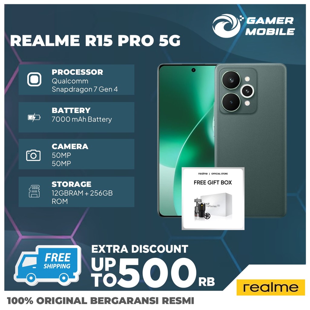 Jual REALME R15 PRO 5G 7000mAh 80W Snapdragon® 7 Gen 4 Processor NFC ...