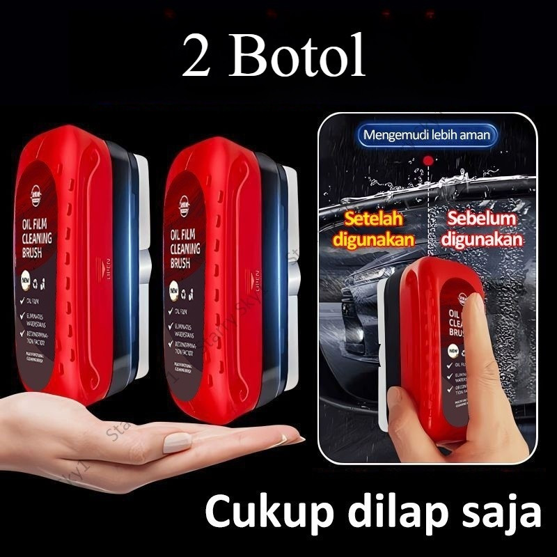 Jual 2 Botol Cairan Ajaib Kaca Mobil 120ml Car brush oil film cleaning ...