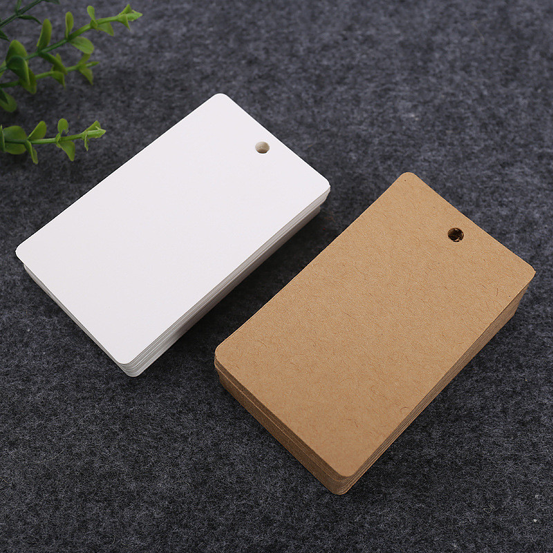 Jual Blank Price Tag Cardboard Gift Tags White Kraft Paper Labels DIY ...
