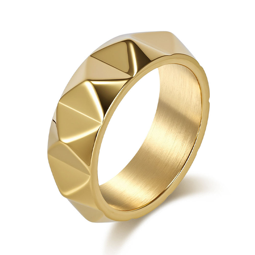 Jual Punk style titanium steel ring for men with a niche personality ...