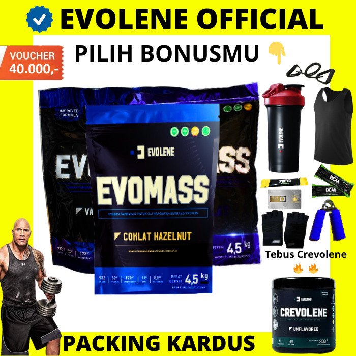 Jual EVO MASS GAINER EVOMASS 10 LBS EVOLENE BPOM HALAL 10LBS 10LB LB 4. ...