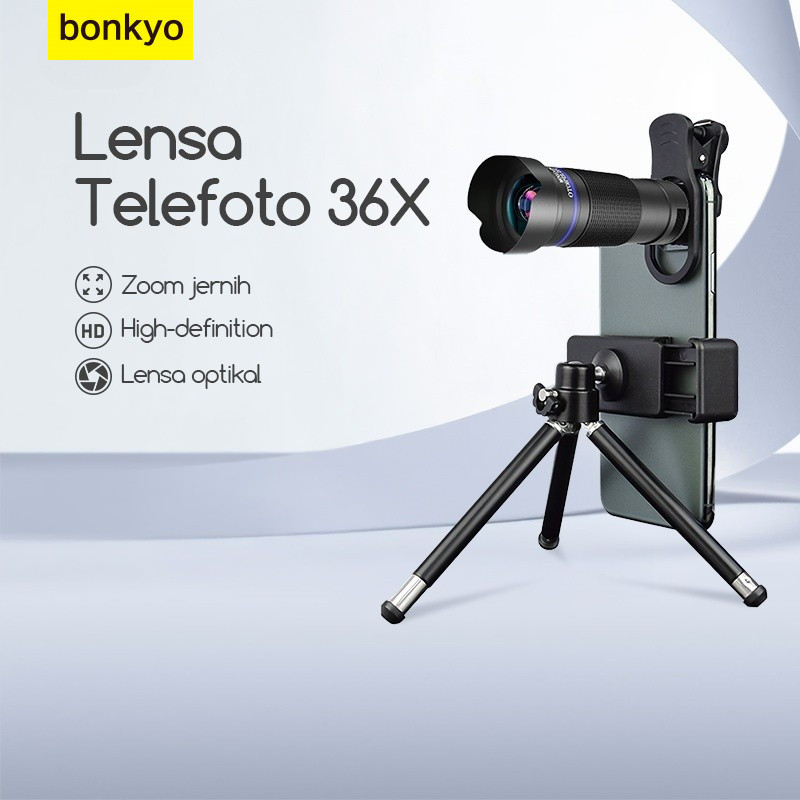Jual Bonkyo Lensa Telepon HP 28x Zoom Set Aluminium, Lensa Tele Skop HP ...