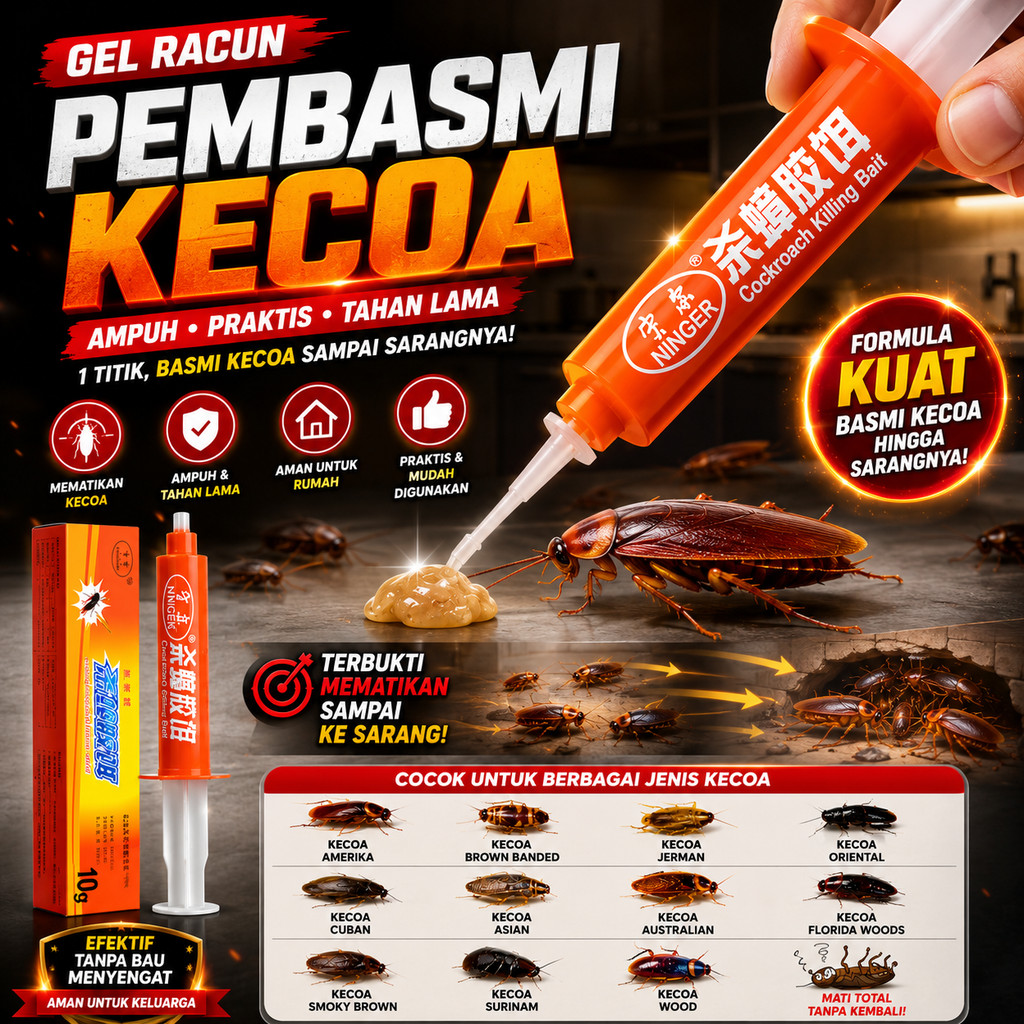 Jual Gel Racun Pembasmi Kecoa Roach Bait Insecticide Control Powerful ...