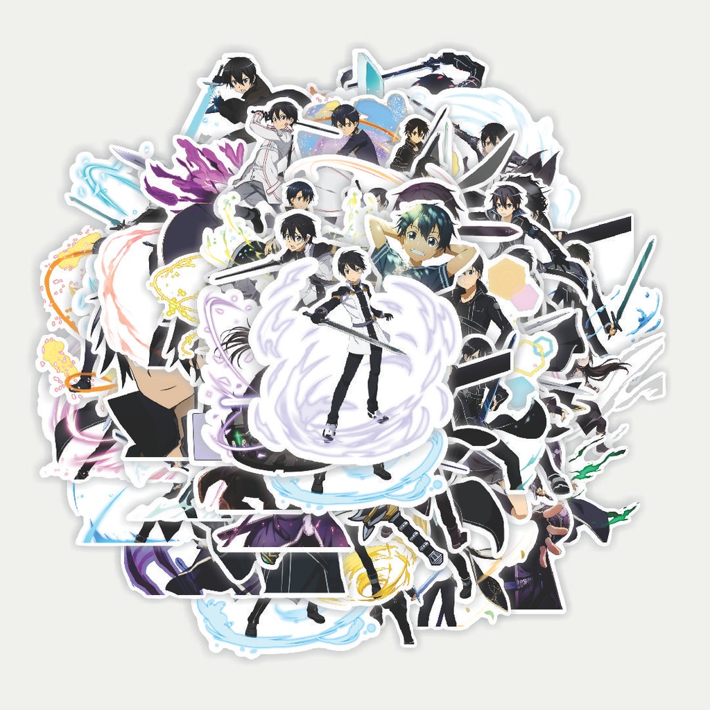 Jual Sticker Pack Stiker Anime Kirito [Sword Art Online] Dekorasi Lucu ...