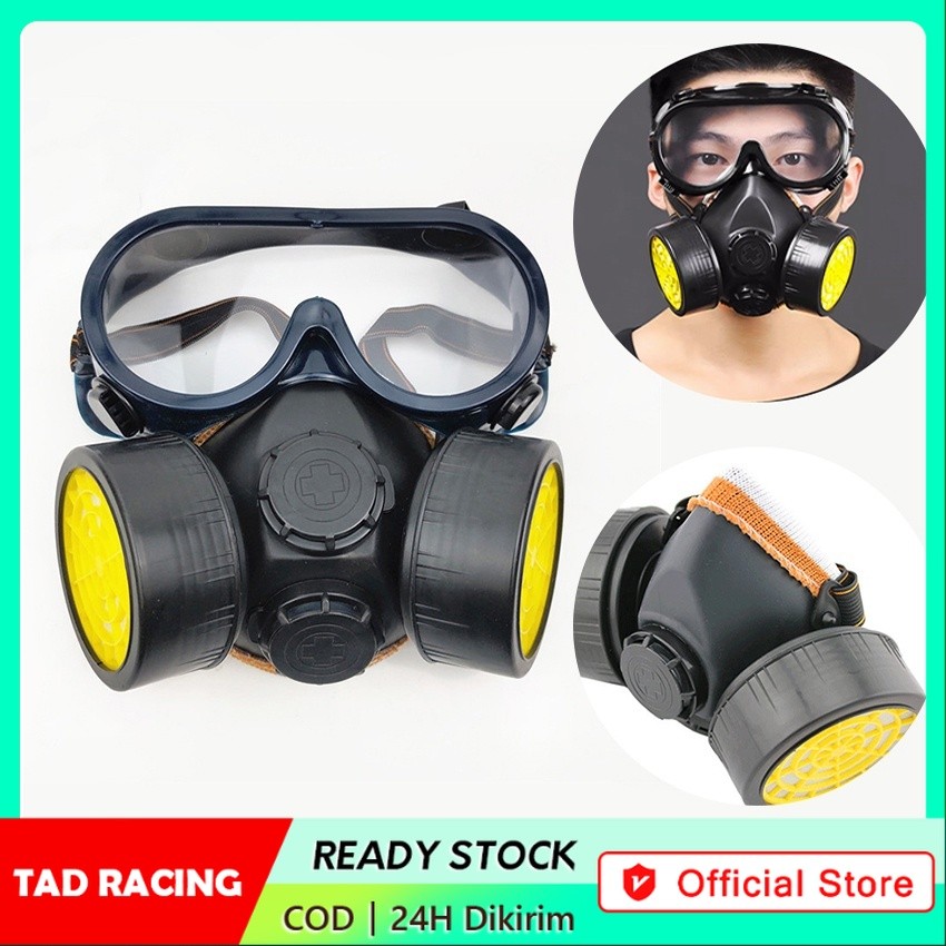 Jual Masker Gas Respirator Double Filter Anti-Dust Industrial Mask ...