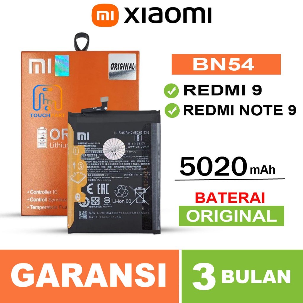 baterai redmi note 9 berapa