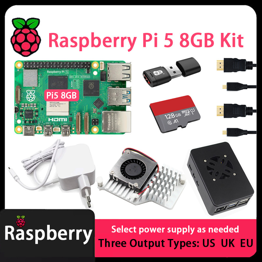 Jual Raspberry Pi 5 8GB Board and Pi5 8GB Kit ,bcm2712 , 128GB Card ...