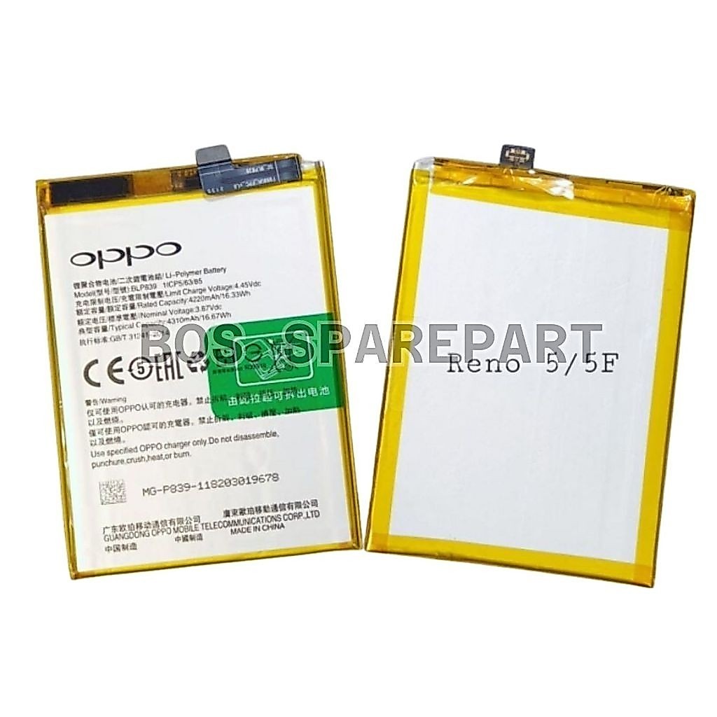 Jual BATERAI OPPO BLP839 / RENO 5F / RENO 5Z / RENO 6Z / A95 ORI ...