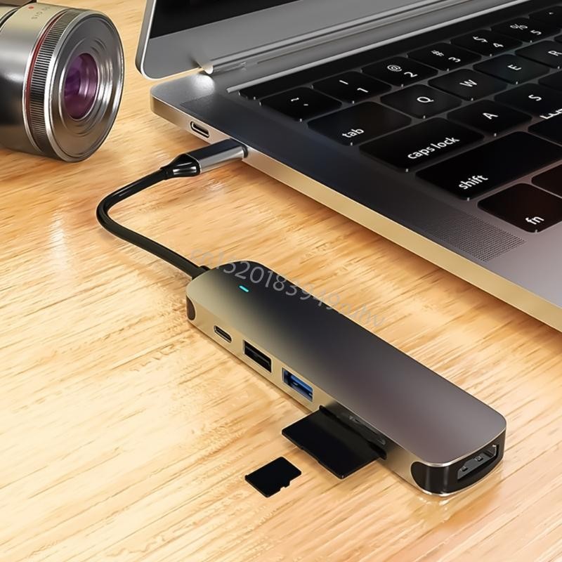 Jual 4/6Port USB C Expander USB3.0 Hubs Type C Splitter Type C Dock ...