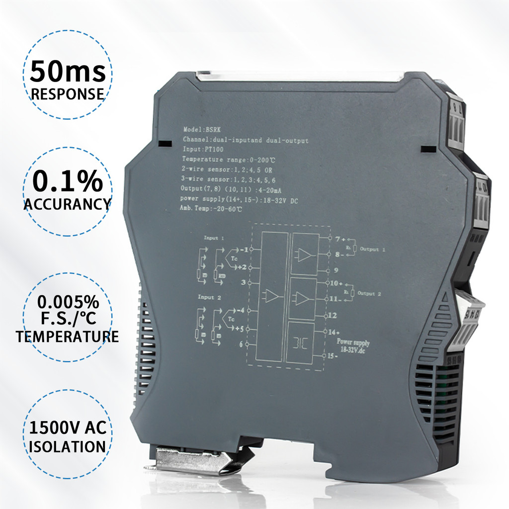 Jual RTD PT100 Temperature Signal Transmitter 0-100℃ 0-200℃ N ...