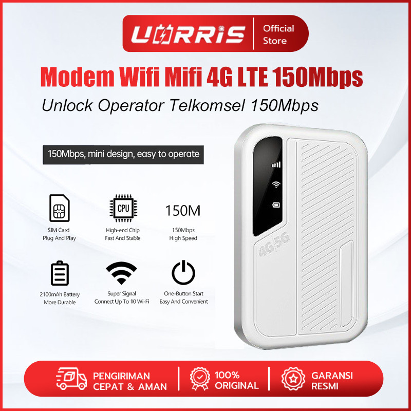 UORRIS Mifi Modem Wifi 4g Unlock Operator Perdana / 150mbps 4g/5g Portable Mobile Wifi Usbmobile Wifi Modem Kecepatan Tinggiuntuk Pc Laptop Ponsel