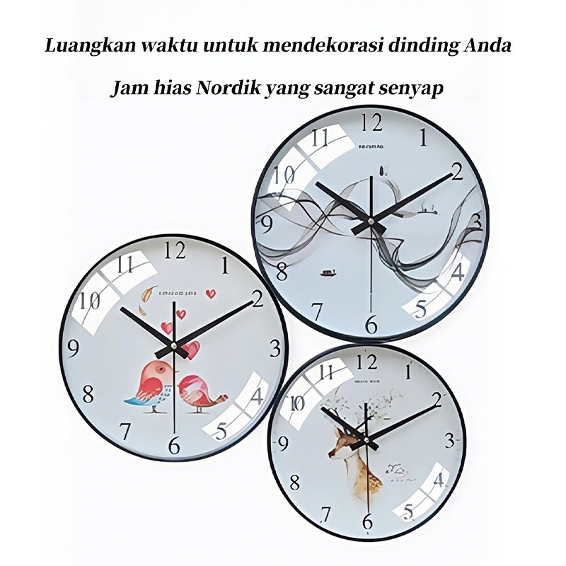Jual Jam Dinding Jam dinding aesthetic diameter 30 cmJam Dinding Bunga ...
